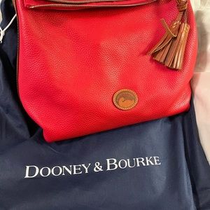 Dooney and Bourke Red Pebble Leather Bag